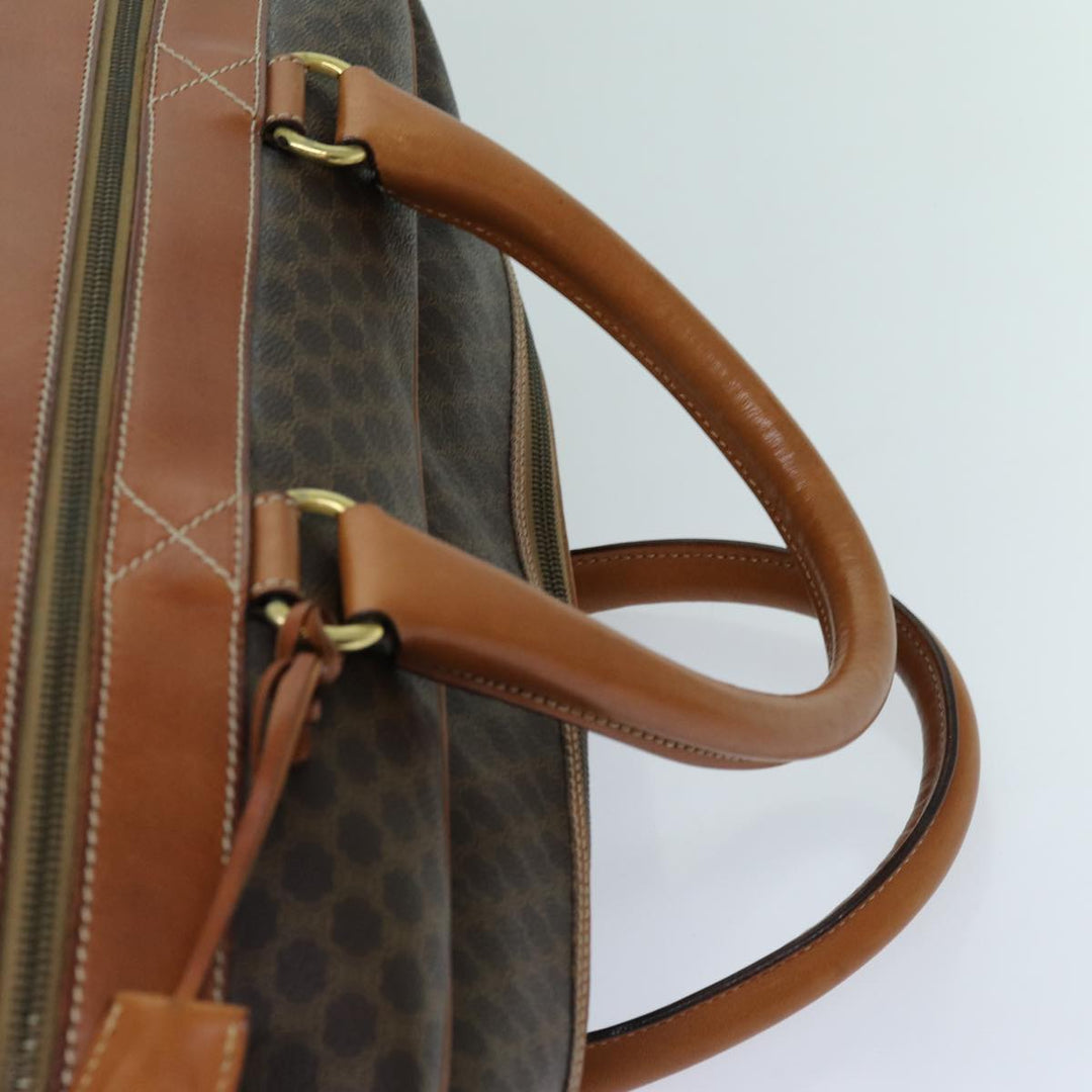 Celine Macadam Canvas Boston Bag PVC 2way Brown  ki4248