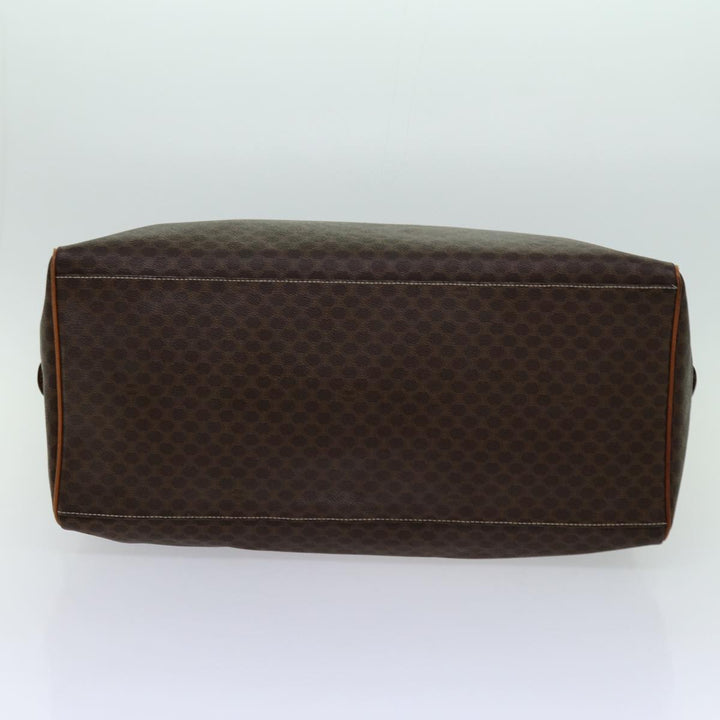 Celine Macadam Canvas Boston Bag PVC 2way Brown  ki4248