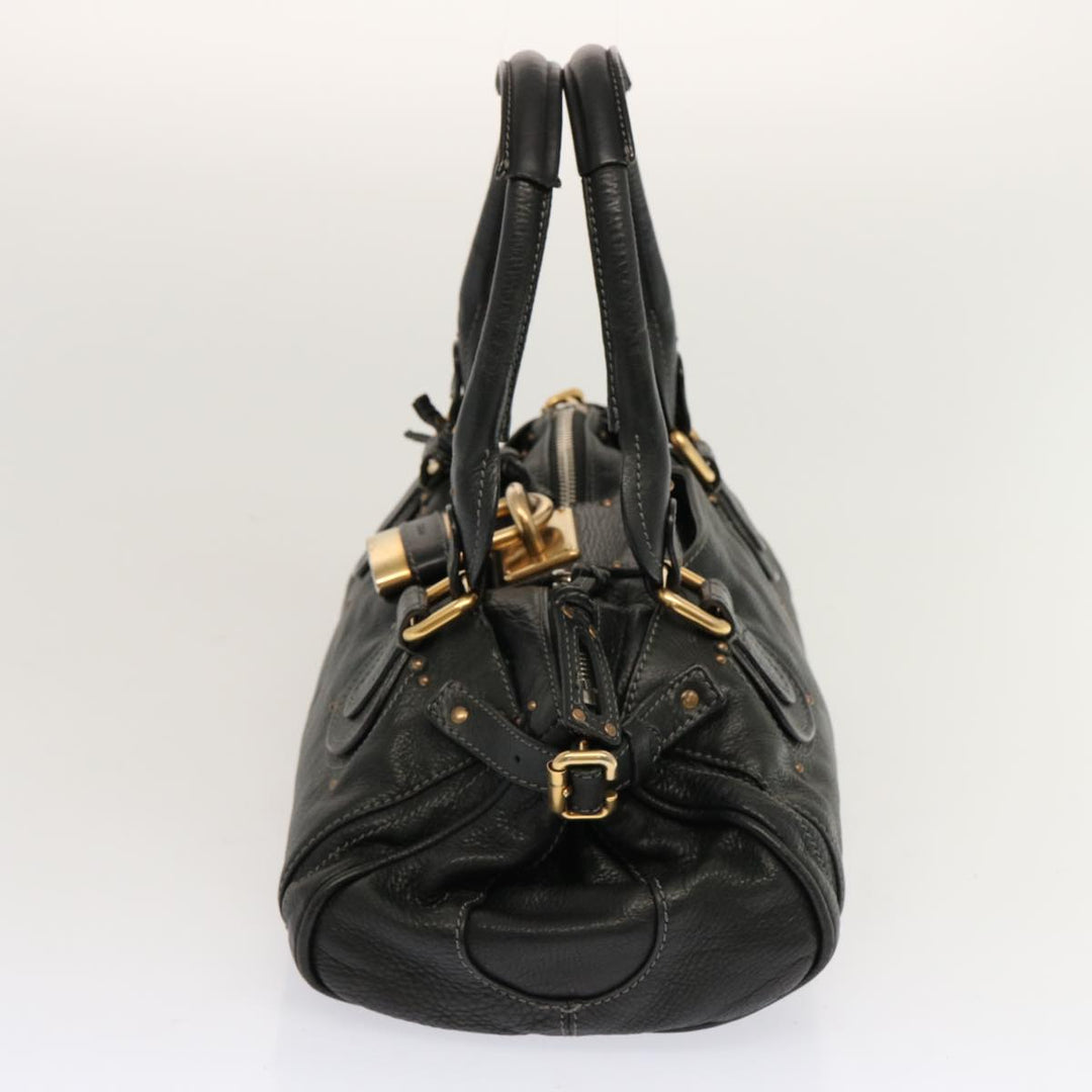 Chloe Paddington Hand Bag Leather Black ki4267