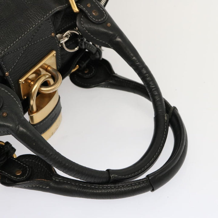 Chloe Paddington Hand Bag Leather Black ki4267