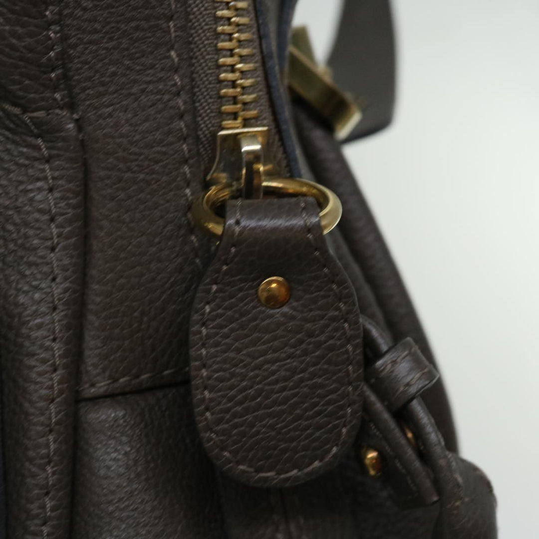 Chloe Mini Paraty Hand Bag Leather 2way Brown ki4277