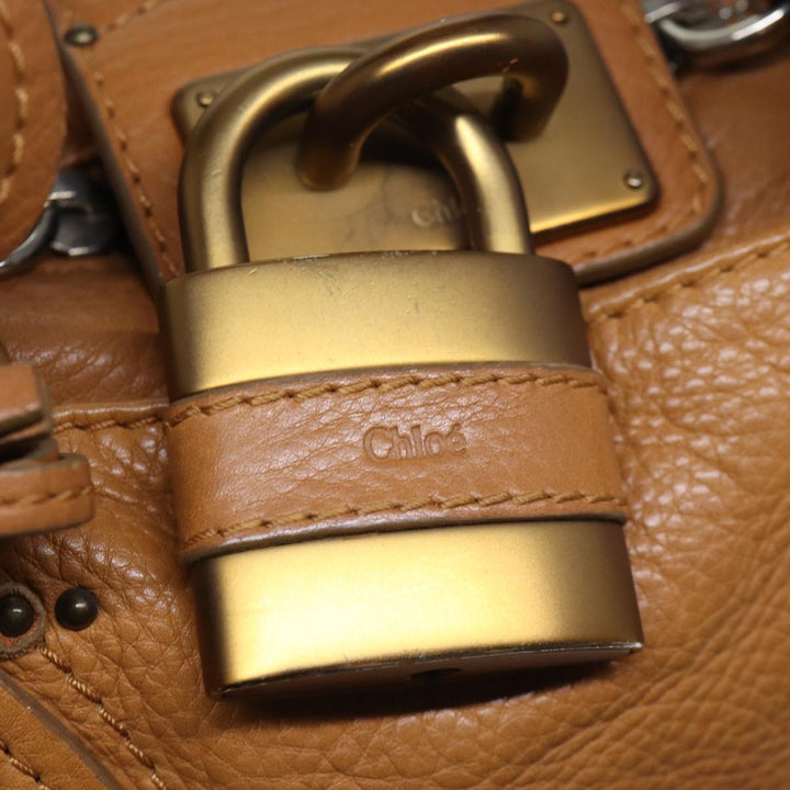 Chloe Paddington Shoulder Bag Leather Brown ki4344