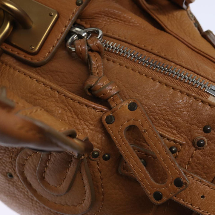 Chloe Paddington Shoulder Bag Leather Brown ki4344