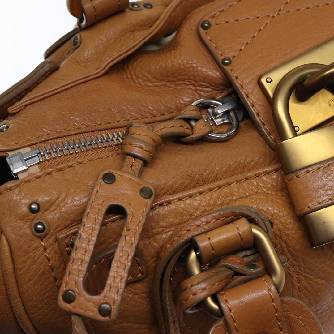 Chloe Paddington Shoulder Bag Leather Brown ki4344