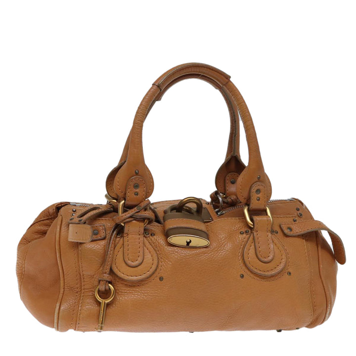 Chloe Paddington Shoulder Bag Leather Brown ki4344