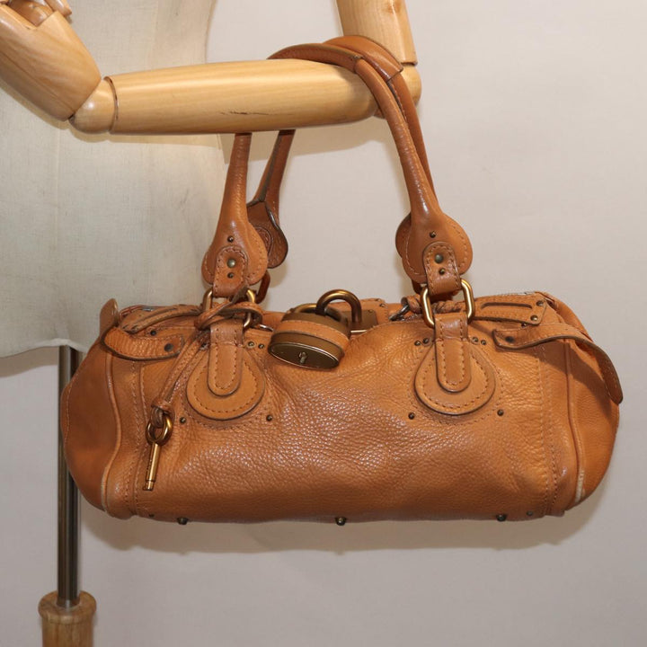 Chloe Paddington Shoulder Bag Leather Brown ki4344