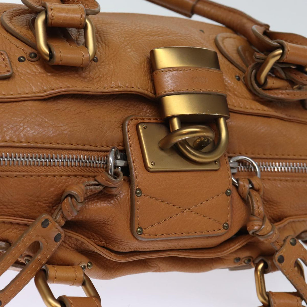 Chloe Paddington Shoulder Bag Leather Brown ki4344