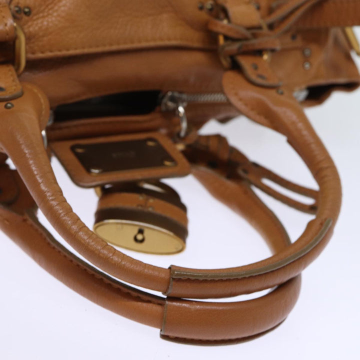 Chloe Paddington Shoulder Bag Leather Brown ki4344