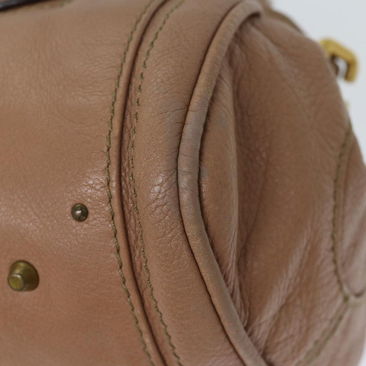 Chloe Paddington Hand Bag Leather Beige ki4345