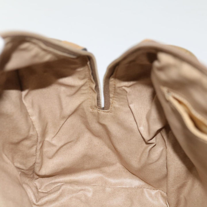 Celine C Macadam Canvas Boston Bag Beige Auth ki4376