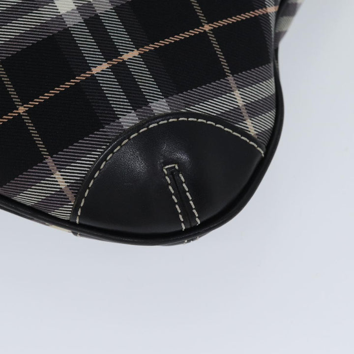 Burberry Nova Check Blue Label Shoulder Bag Canvas Black Auth ki4402