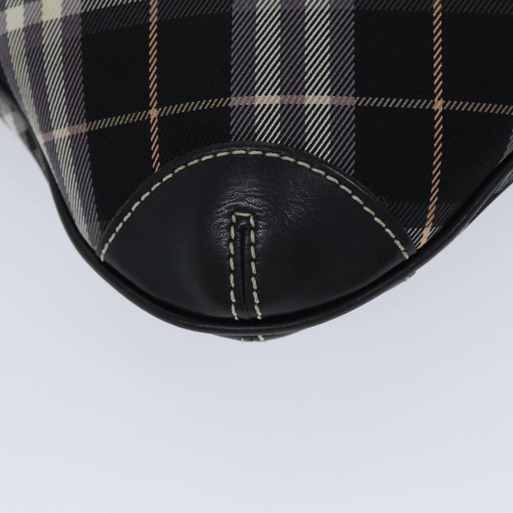 Burberry Nova Check Blue Label Shoulder Bag Canvas Black Auth ki4402