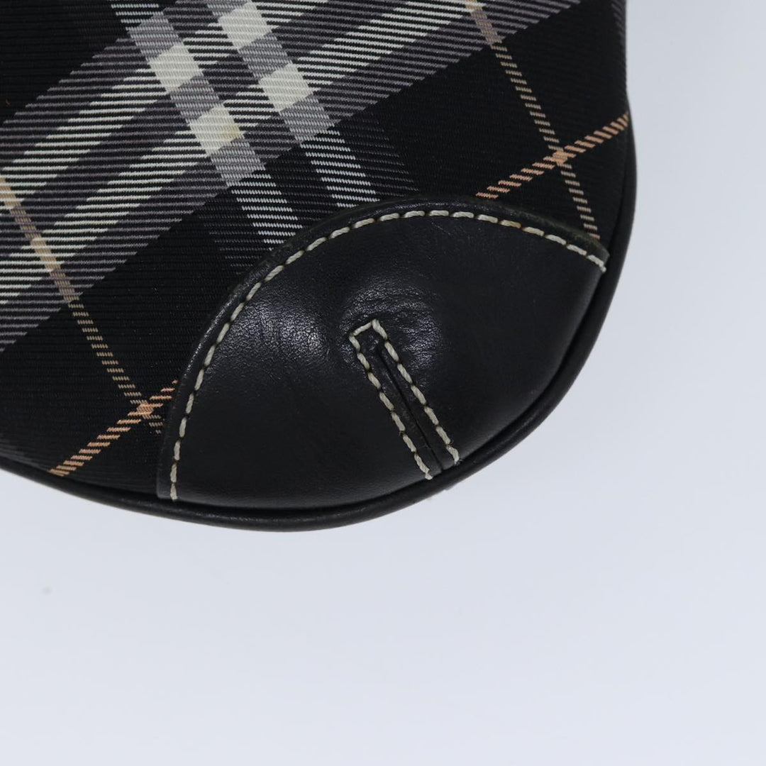 Burberry Nova Check Blue Label Shoulder Bag Canvas Black Auth ki4402
