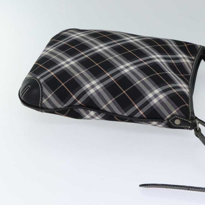 Burberry Nova Check Blue Label Shoulder Bag Canvas Black Auth ki4402