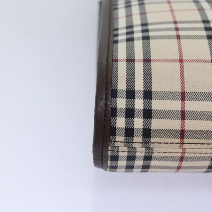 Burberry Nova Check Shoulder Bag Canvas Beige Brown Auth ki4418