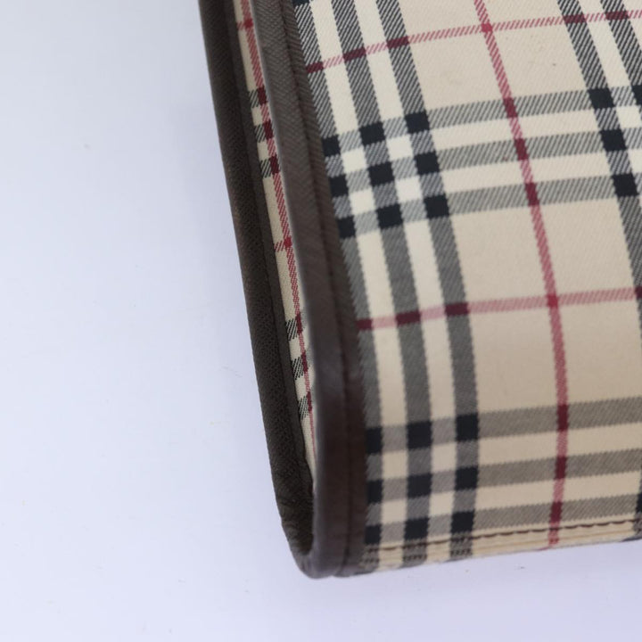 Burberry Nova Check Shoulder Bag Canvas Beige Brown Auth ki4418