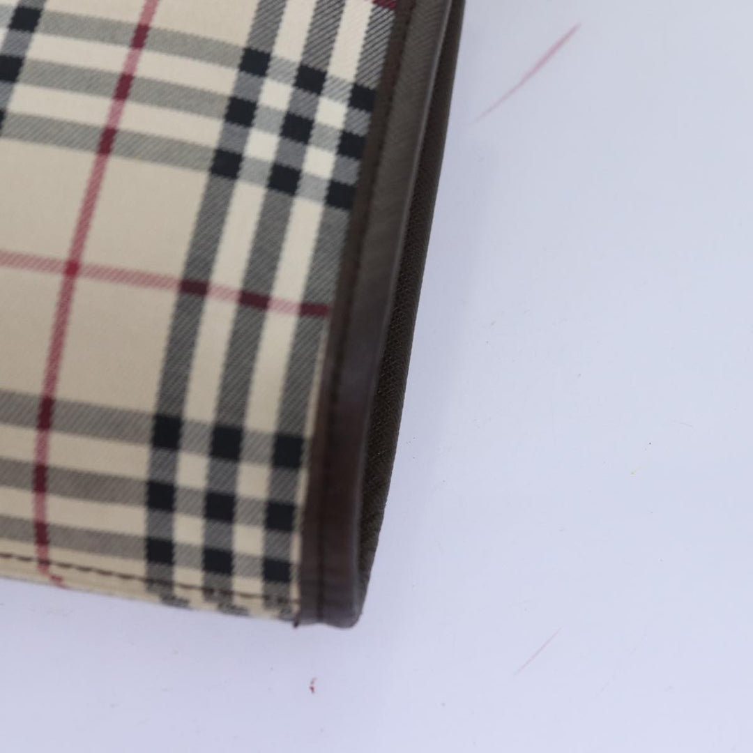 Burberry Nova Check Shoulder Bag Canvas Beige Brown Auth ki4418
