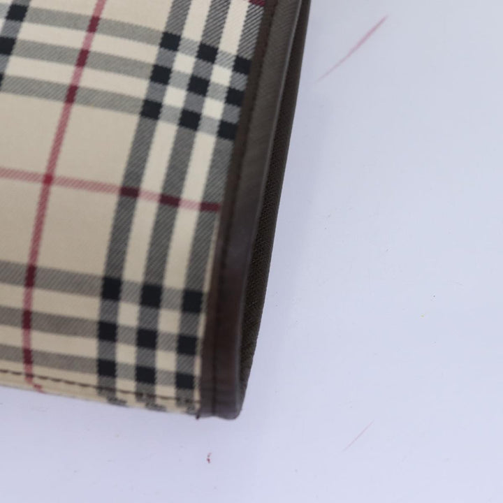 Burberry Nova Check Shoulder Bag Canvas Beige Brown Auth ki4418