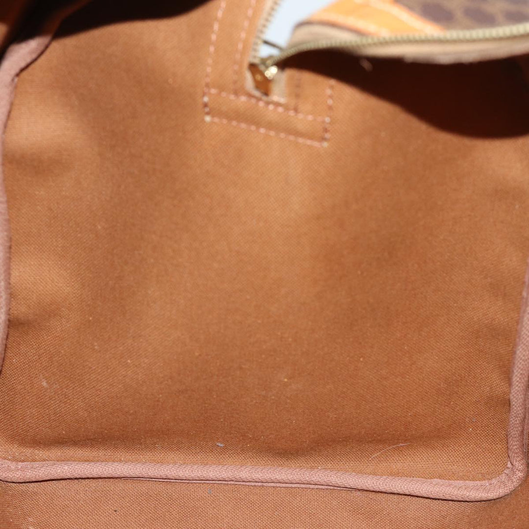 Celine Macadam Canvas Boston Bag PVC Brown Auth ki4462