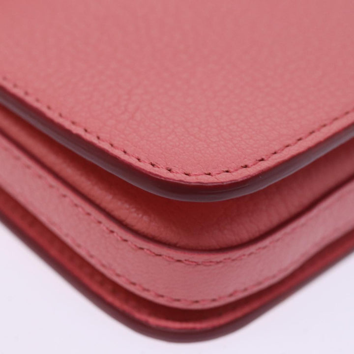 Burberry Shoulder Bag Leather Pink Auth ki4506