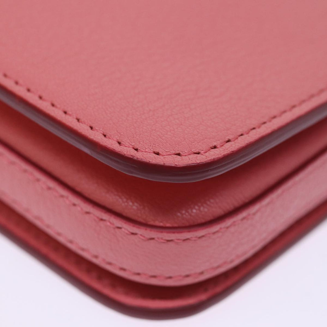 Burberry Shoulder Bag Leather Pink Auth ki4506