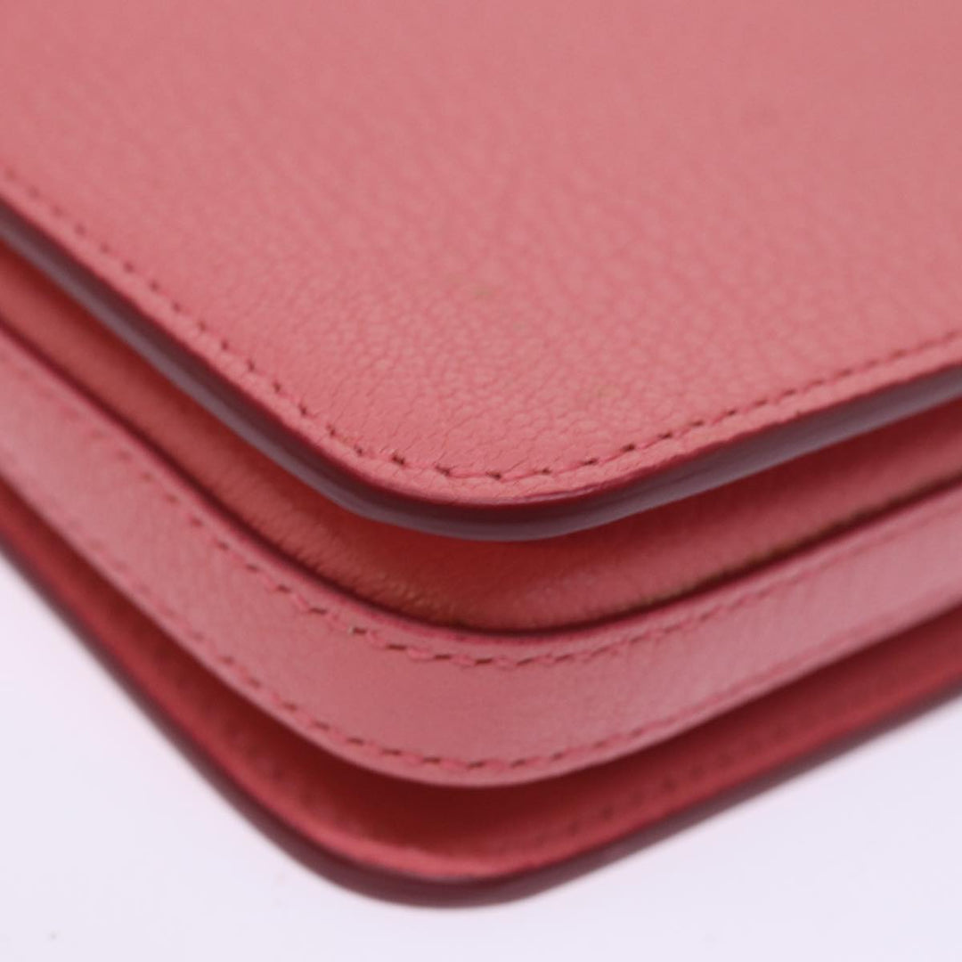 Burberry Shoulder Bag Leather Pink Auth ki4506