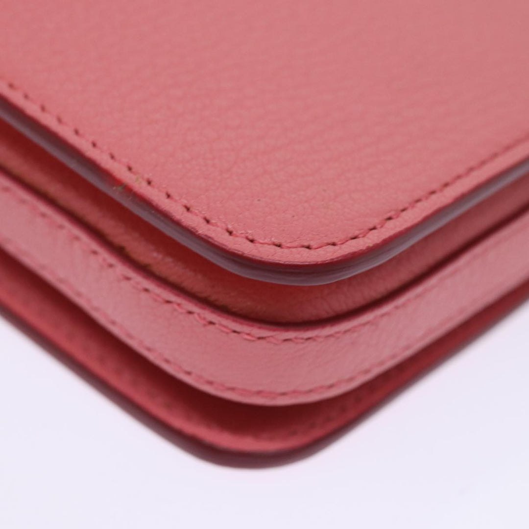 Burberry Shoulder Bag Leather Pink Auth ki4506