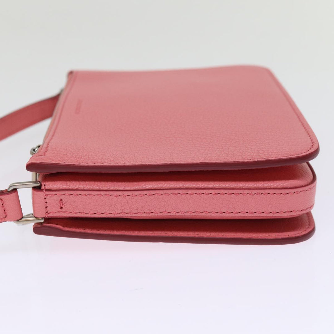 Burberry Shoulder Bag Leather Pink Auth ki4506