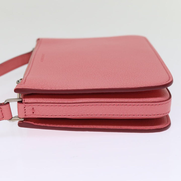 Burberry Shoulder Bag Leather Pink Auth ki4506
