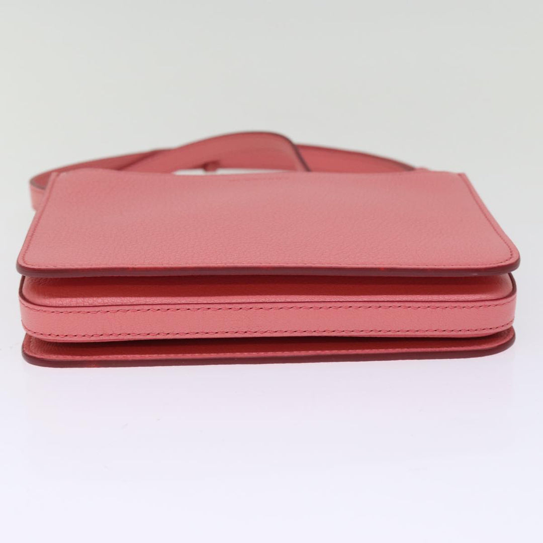 Burberry Shoulder Bag Leather Pink Auth ki4506