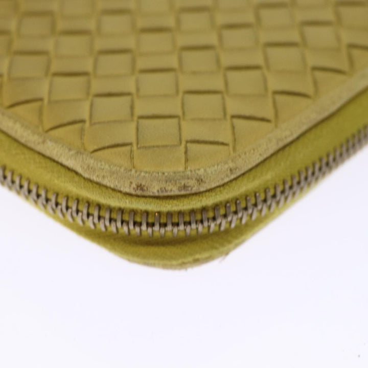 Bottega veneta INTRECCIATO Organizer Wallet Leather Yellow Auth ki4541