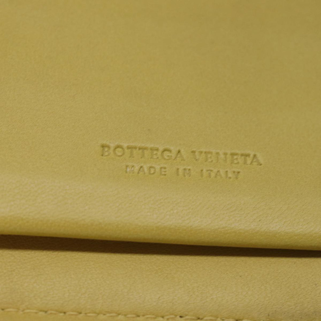 Bottega veneta INTRECCIATO Organizer Wallet Leather Yellow Auth ki4541