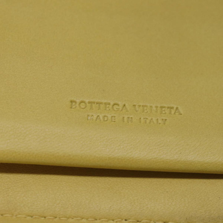 Bottega veneta INTRECCIATO Organizer Wallet Leather Yellow Auth ki4541