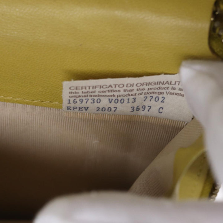 Bottega veneta INTRECCIATO Organizer Wallet Leather Yellow Auth ki4541