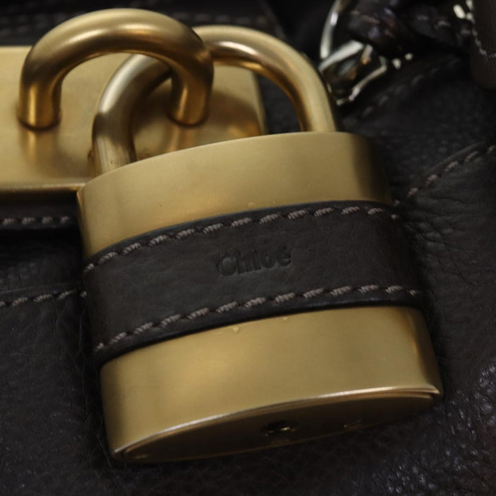 Chloe Paddington Hand Bag Leather Brown ki4544
