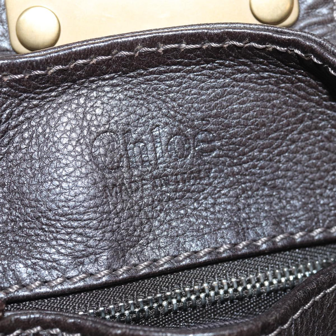 Chloe Paddington Hand Bag Leather Brown ki4544