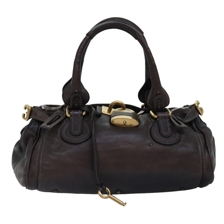 Chloe Paddington Hand Bag Leather Brown ki4544