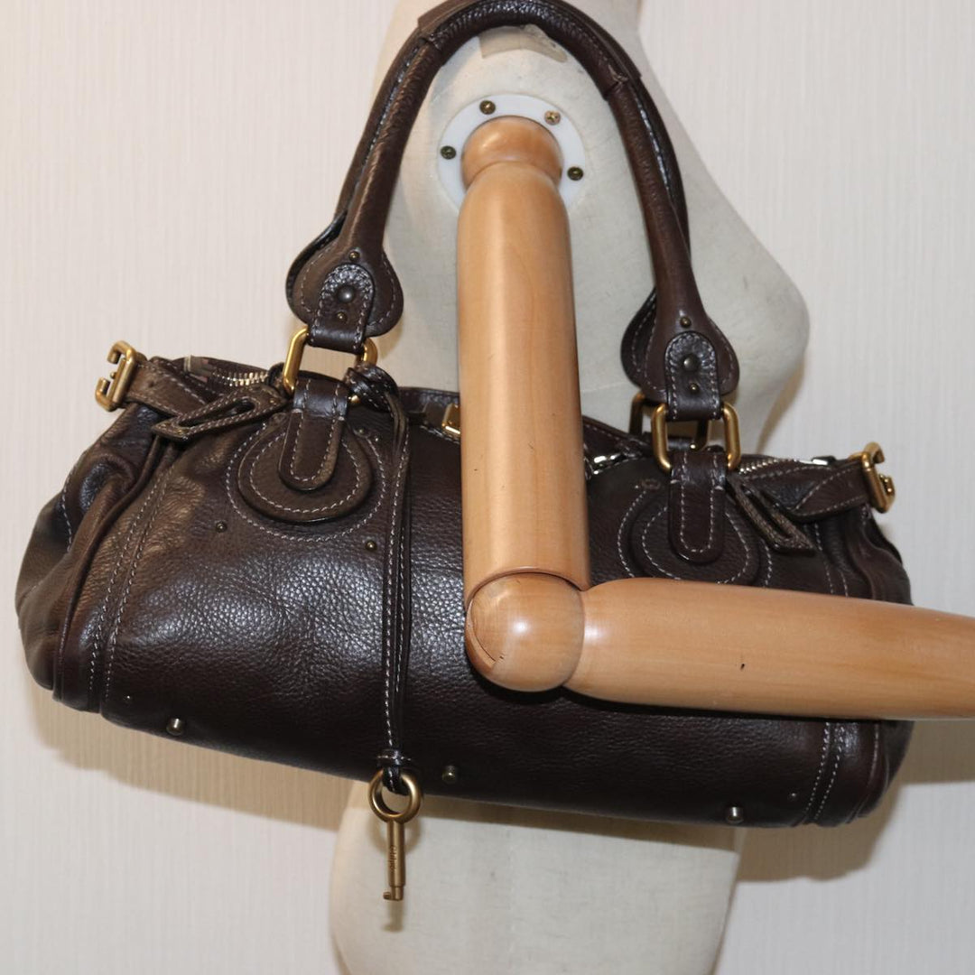 Chloe Paddington Hand Bag Leather Brown ki4544