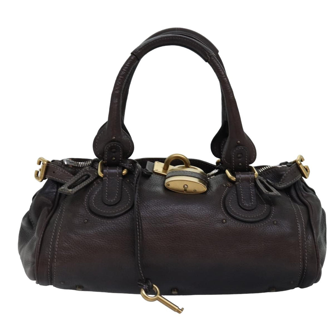 Chloe Paddington Hand Bag Leather Brown ki4544