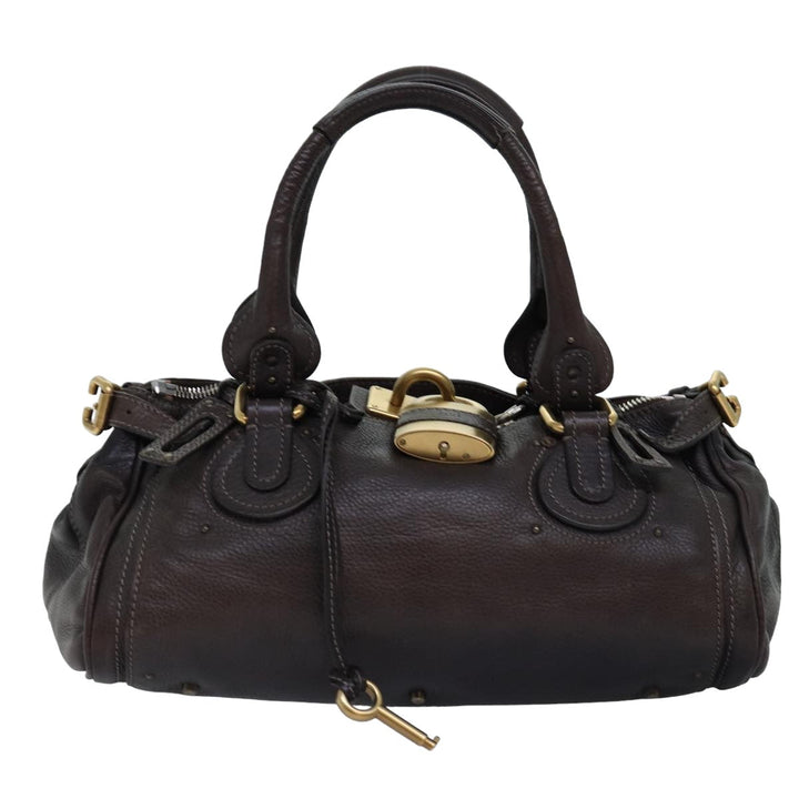 Chloe Paddington Hand Bag Leather Brown ki4544
