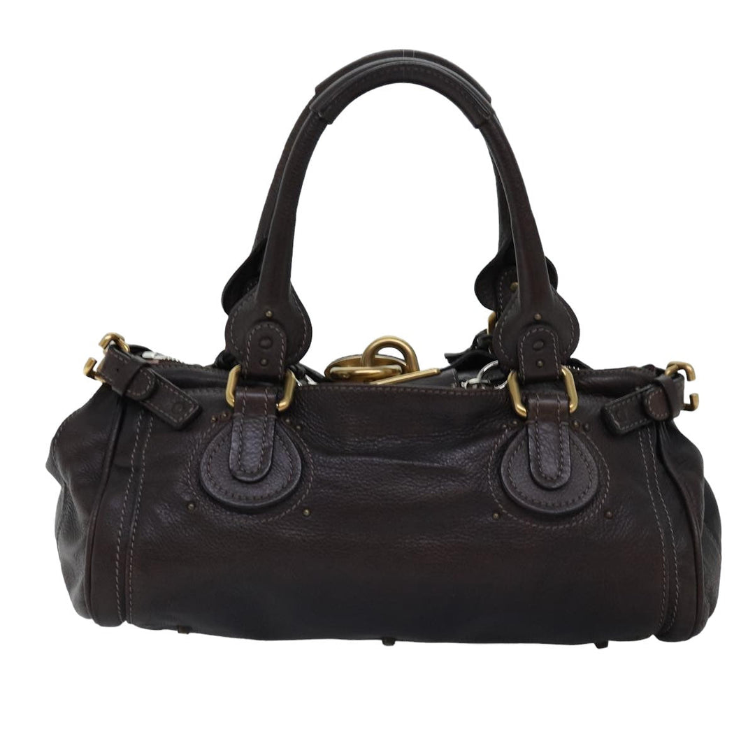 Chloe Paddington Hand Bag Leather Brown ki4544