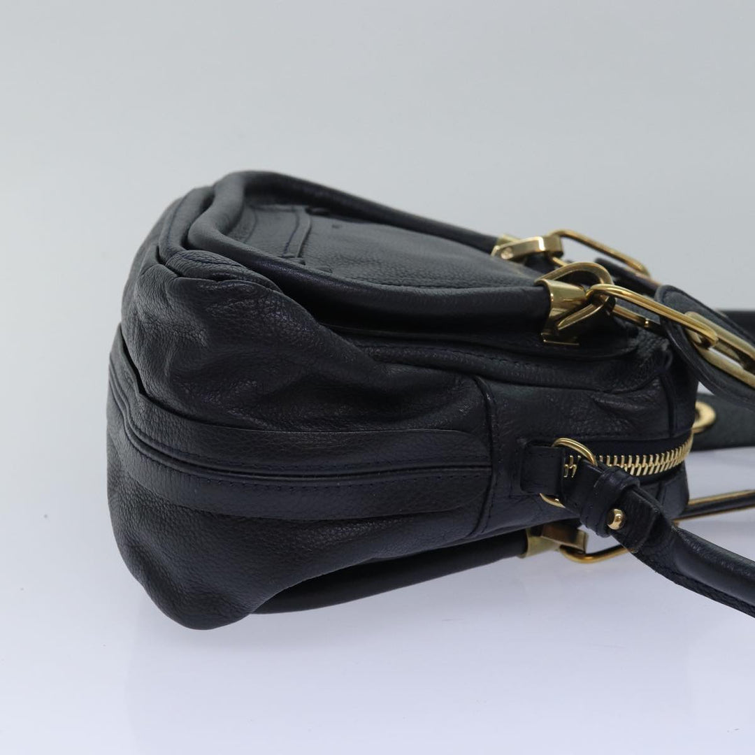 Chloe Mini Paraty Hand Bag Leather 2way Black 02 15 50 65 ki4561