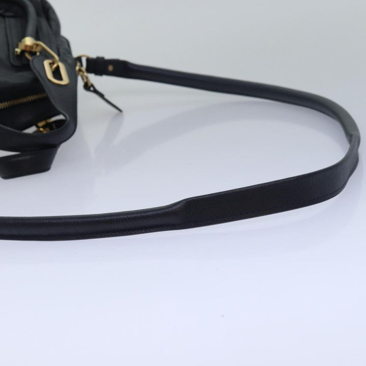 Chloe Mini Paraty Hand Bag Leather 2way Black 02 15 50 65 ki4561