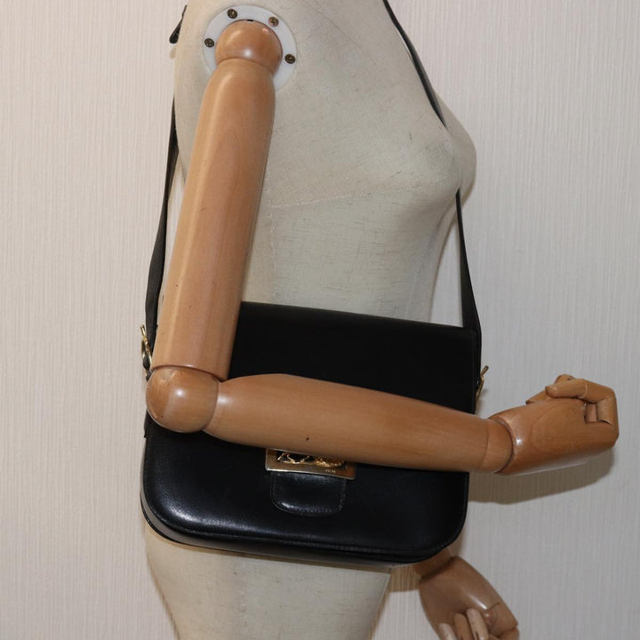 Celine Horse Carriage Shoulder Bag Leather Black  ki4569