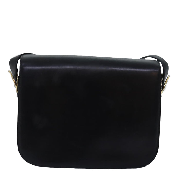 Celine Horse Carriage Shoulder Bag Leather Black  ki4569