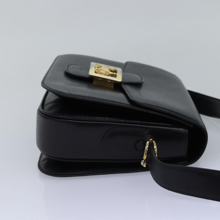 Celine Horse Carriage Shoulder Bag Leather Black  ki4569