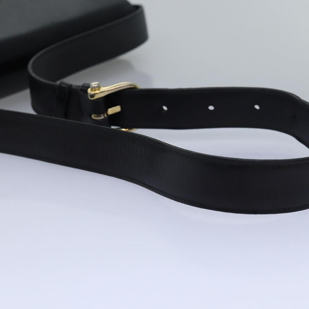 Celine Horse Carriage Shoulder Bag Leather Black  ki4569