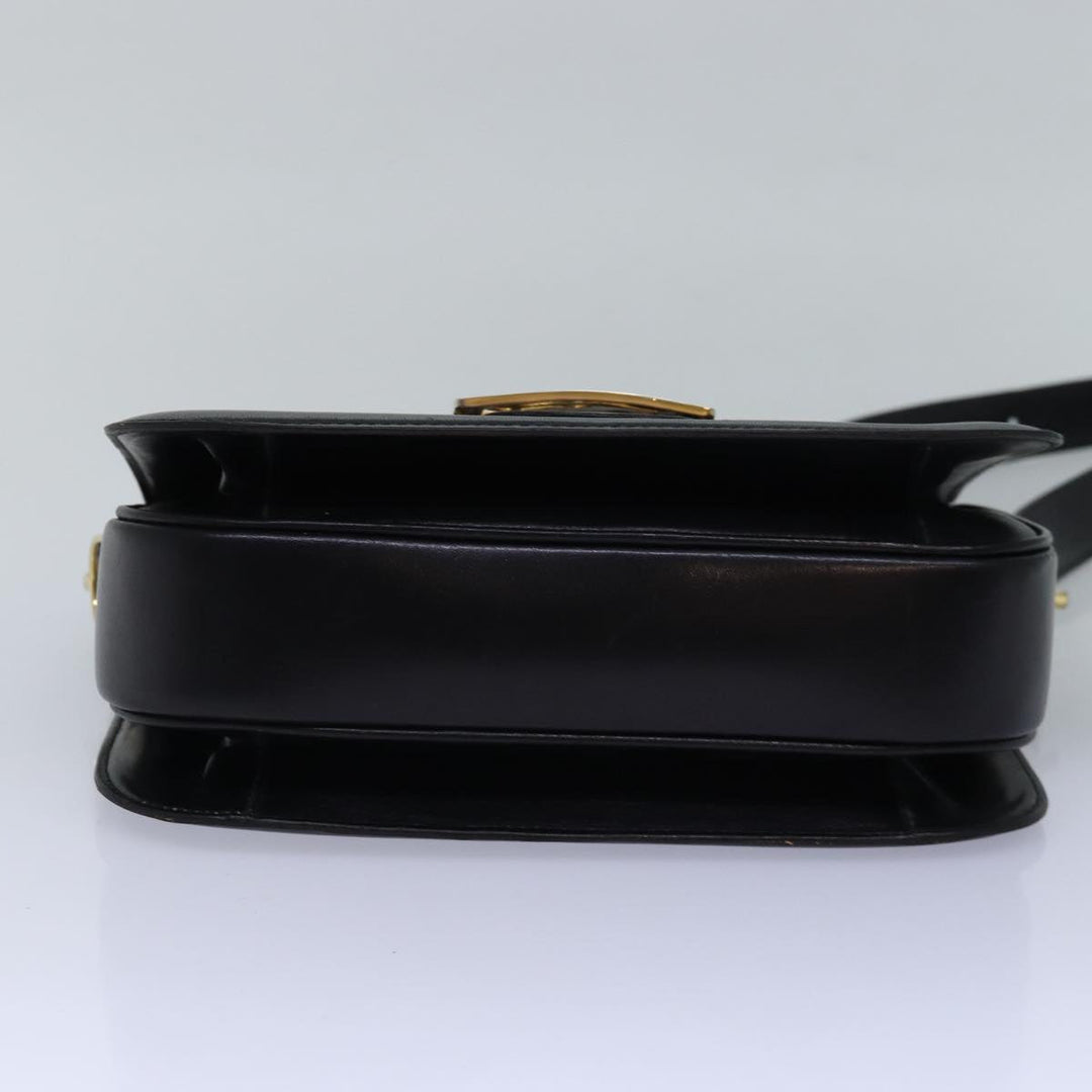 Celine Horse Carriage Shoulder Bag Leather Black  ki4569