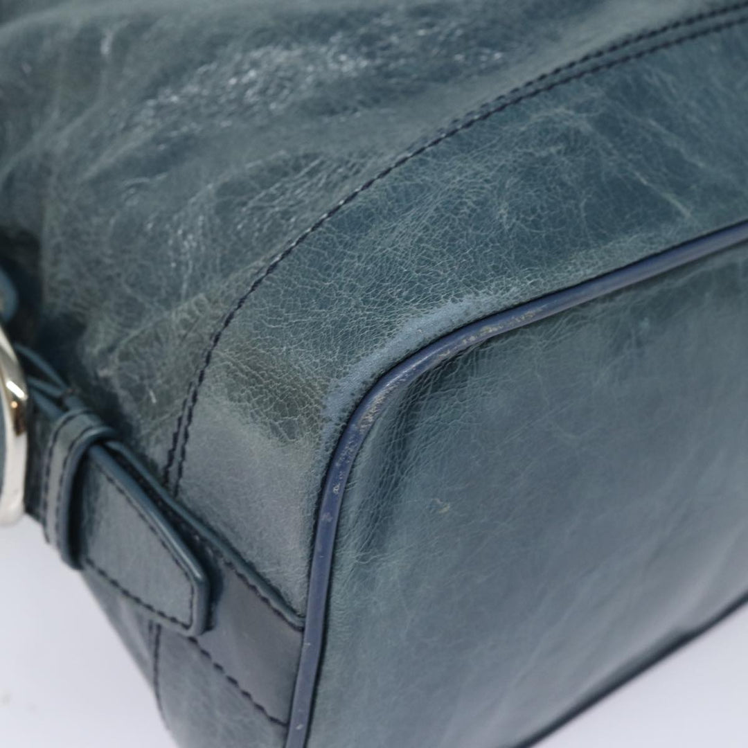 Celine Tote Bag Leather Blue Auth ki4598