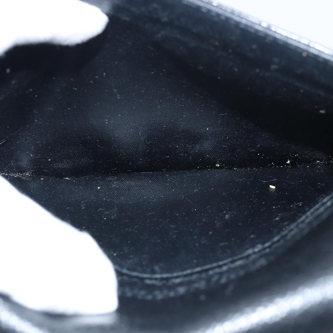 BurberrySs Shoulder Bag Leather Black Auth ki4643
